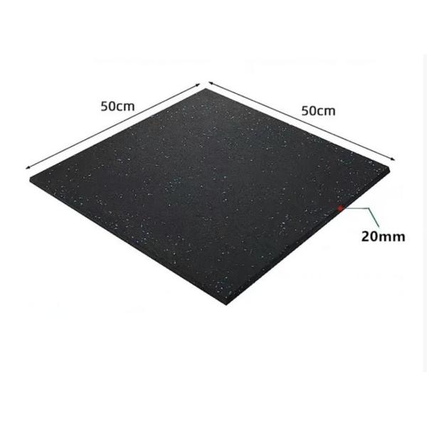 100*100cm and 50*50cm EPDM DOT Gym Rubber Flooring Tiles Absorbing Impact of Weights with Pure Color or Black Ground