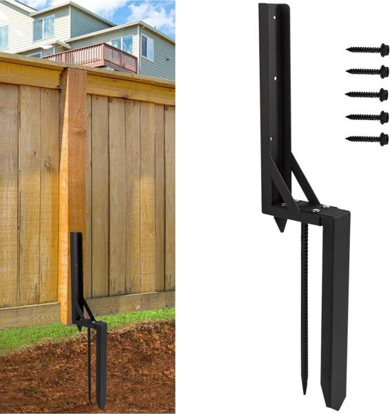 Thickened Fence Mender for Wooden Fence Post Support Heavy Duty Carbon Steel Material