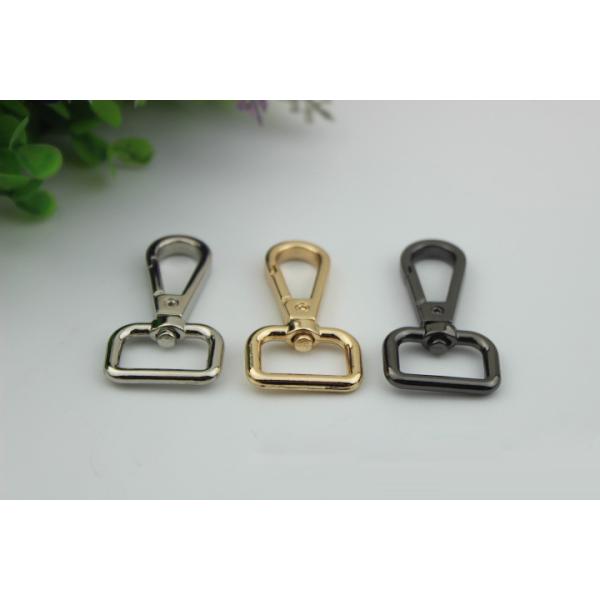 Common style cheap 3 color hanging plating zinc alloy 20 mm square snap hook for cross-shoulder bags