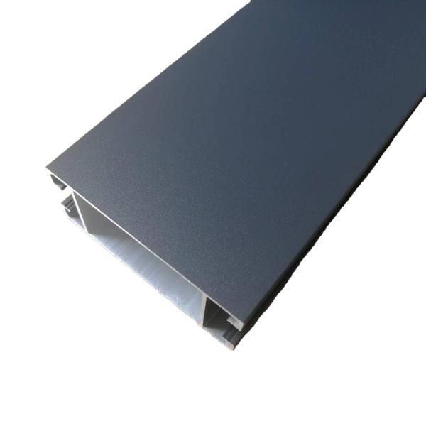 Powder Coated Aluminium Extruded Profiles 6.0m Length Sand Blasted Grey For Window
