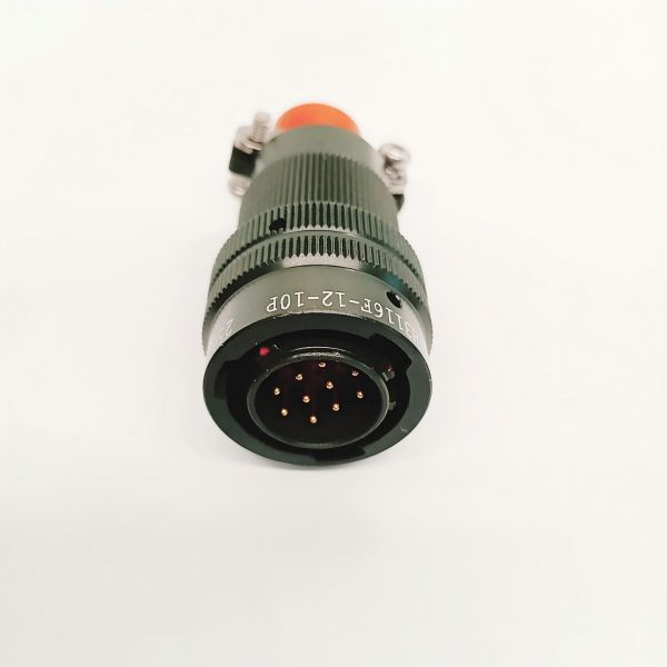 Aluminum Alloy Aviation Plug Connector Circular 10 Pin Plug Connector Small  With Backshell