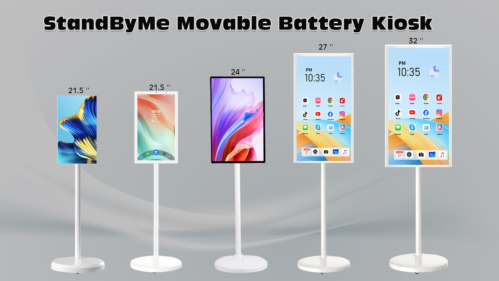 VETO 21,5 24 27 32 дюймовый Android Smart Interactive Touch Screen Мобильный беспроводный портативный телевизор