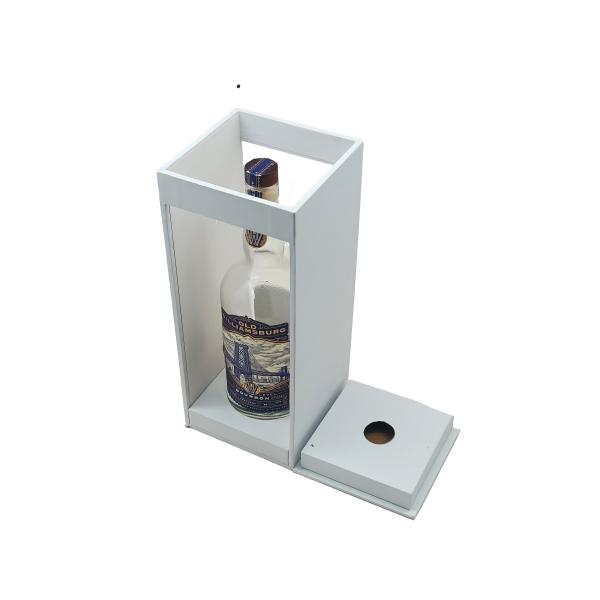 Premium Customized Beverage Wine Gift Box With Handle For Single Bottle Cardboard