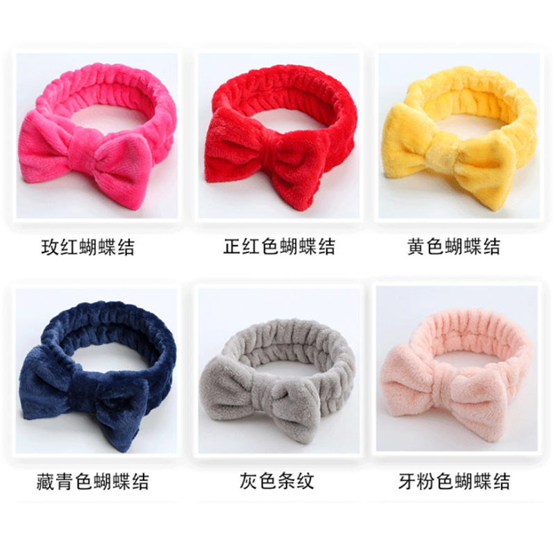 5x19cm Coral Fleece Microfiber Hair Band Bulk OEM / ODM Spa Headband For Washing Face