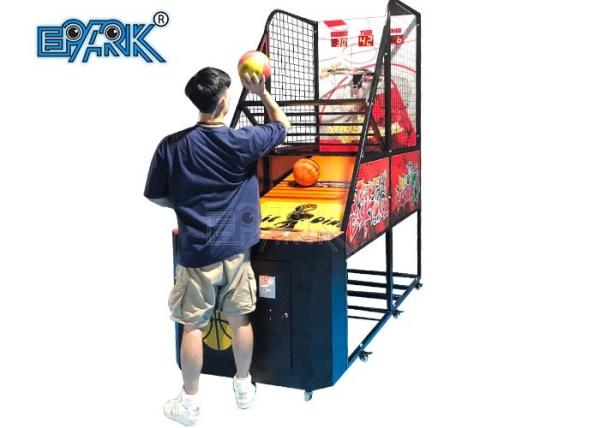 Normal Coin Operated Arcade Basketball Game Machine Metal Cabinet Firm And Durable