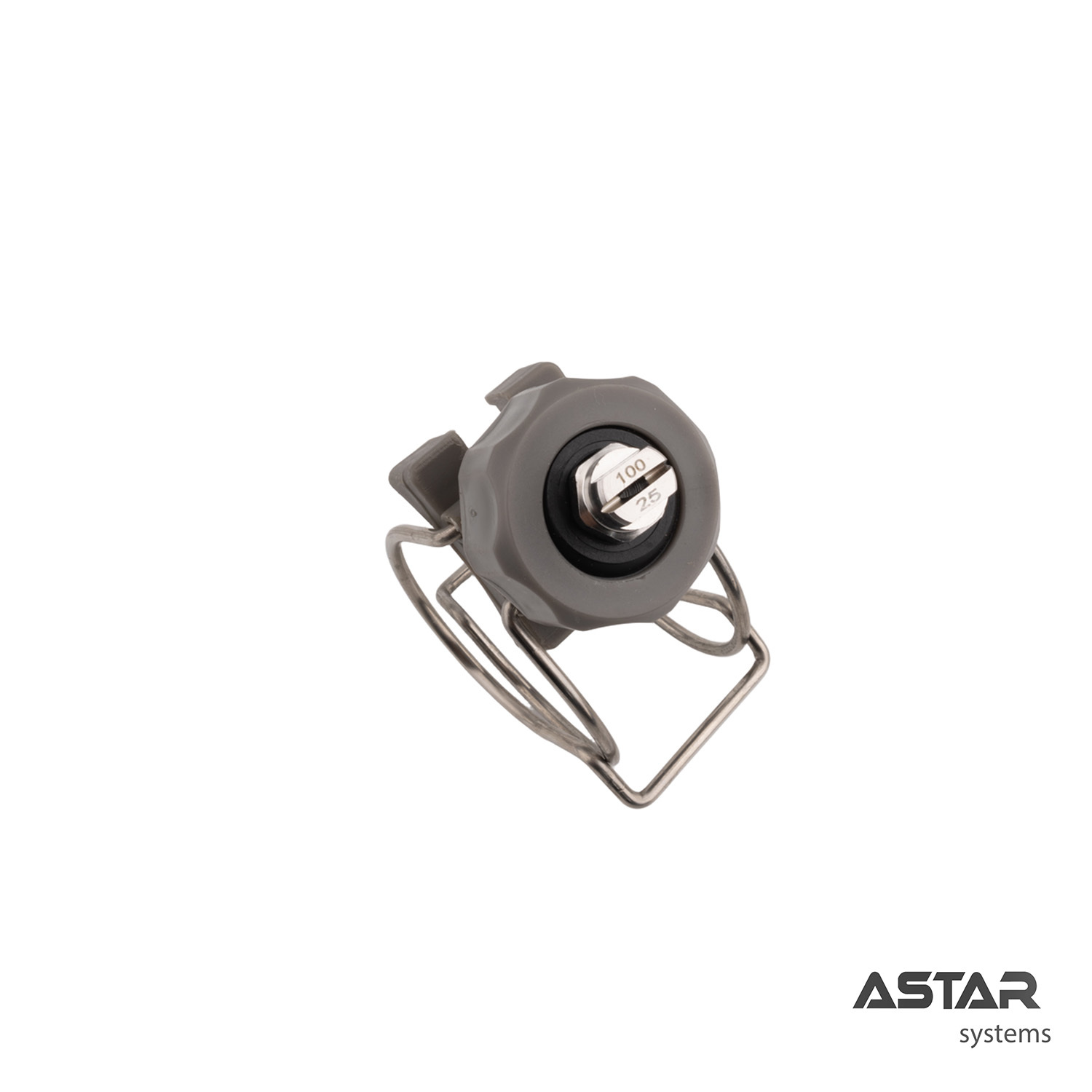 304 SS Double Clip-on Fan Spray Nozzle For Industrial Cleaning Plastic Snap Spray Head