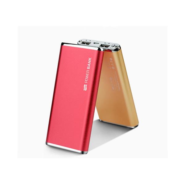 Over Charge Protection Slim Metal Power Bank Customized Logo With Dual Usb Port