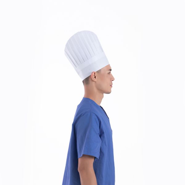 Hubei Haixin Chef Uniform Disposable Non Woven Round Chef Hat Adjustable Paper Chef Hat Kitchen Food Restaurants Bakery Hats