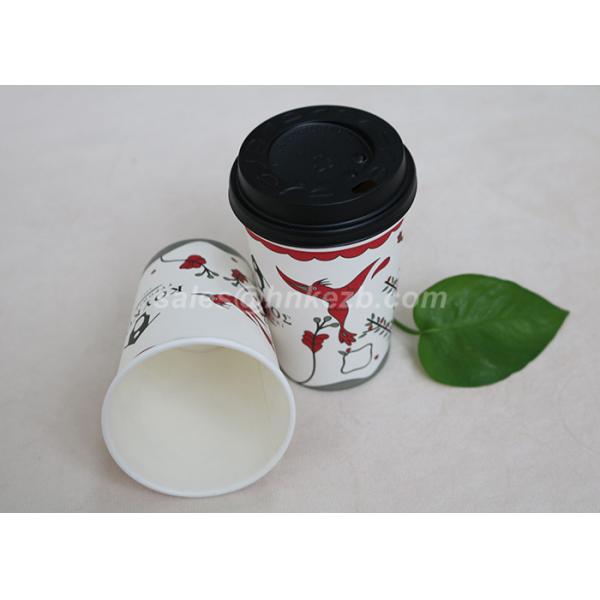 Takeaway 8oz PLA Paper Cups , Disposable Hot Paper Soup Cup With Lids
