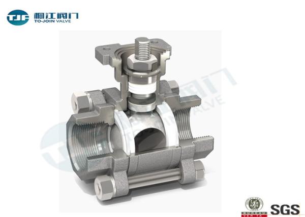 Full Port Industrial Ball Valve , Stainless 304 Direct Mount Threaded Ball Valve