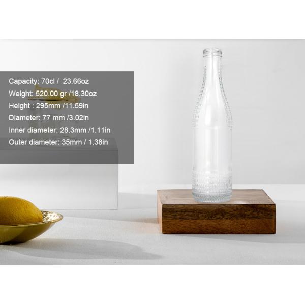 Glass Collar Material CORK Sealing Type Bottle for Craft Distilleries 500ml 700ml 750ml