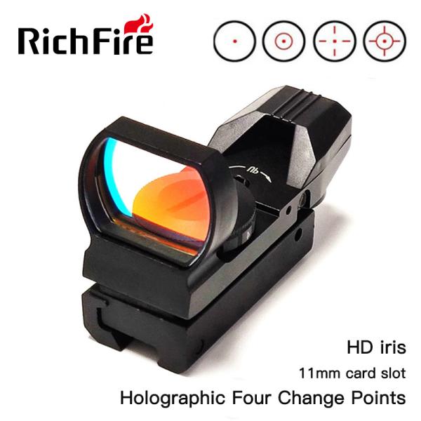 4 Reticle Paintball Gun Scopes 11mm 20mm Red Green Dot Reflex Sight High Stability