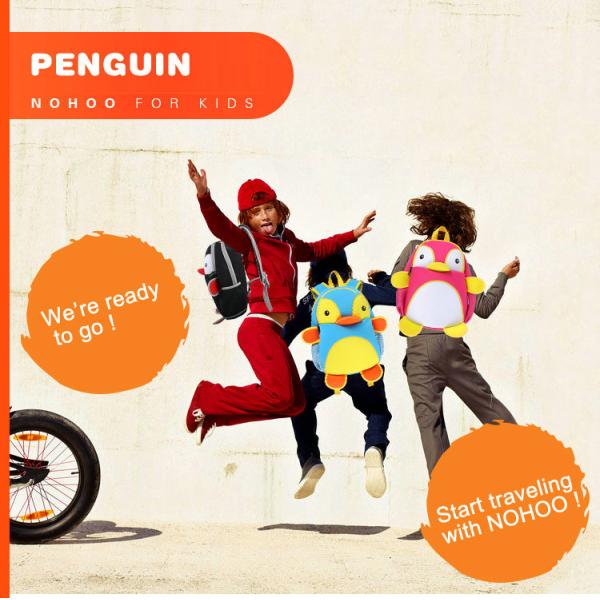 Penguin Design Cute Toddler Backpacks For Little Kids Neoprene Material