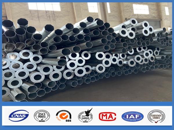 Hot-dip Galvanized Steel 3mm Q420 Dodecagonal Electrical Power Tower Metal Pole