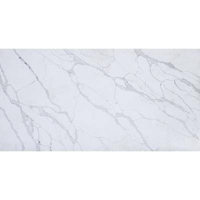 Calacatta branca Laza Branco Counter Top Quartz polido superfície pedra artificial
