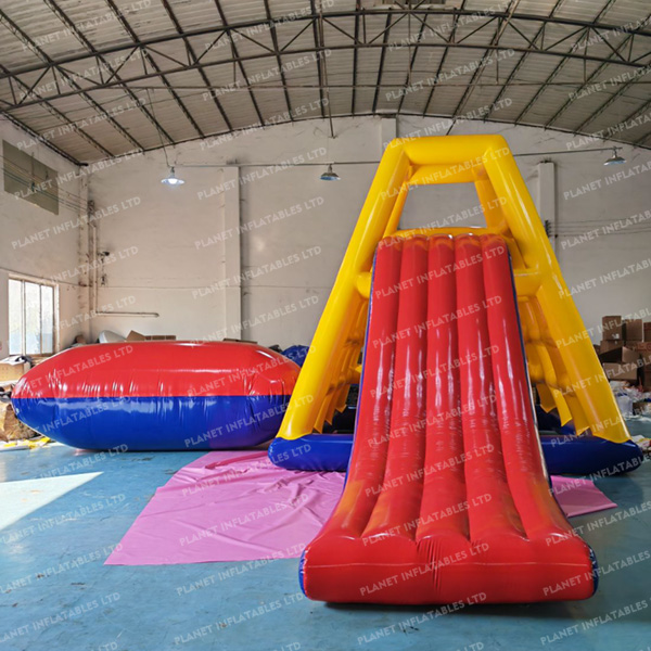 Amusement Inflatable Water Park Inflatable Water Tower Climbing Game with Slide
