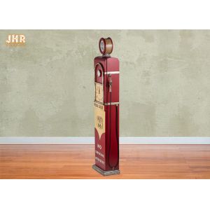 Античный деревянный шкаф хранения газового насоса часов пола красного цвета шкафа хранения декоративный деревянный