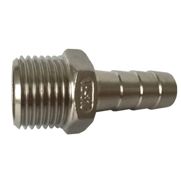 Stainless Steel 1/4 to 4 BSP Stainless steel hex hose tail
