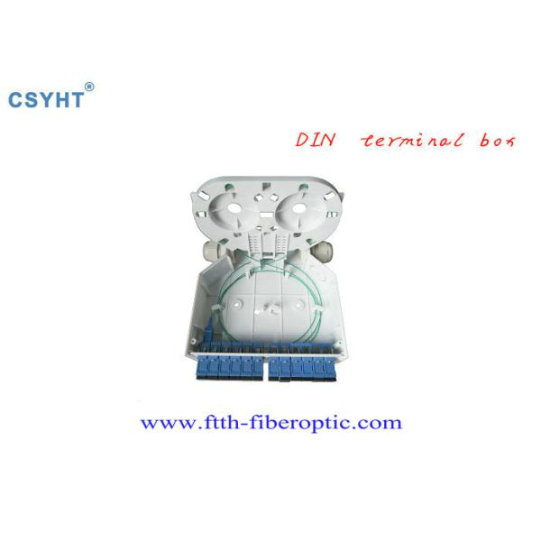 Plastic Type Outdoor Fiber Optic Distribution Box ABS 12 SC SX DIN Rail box