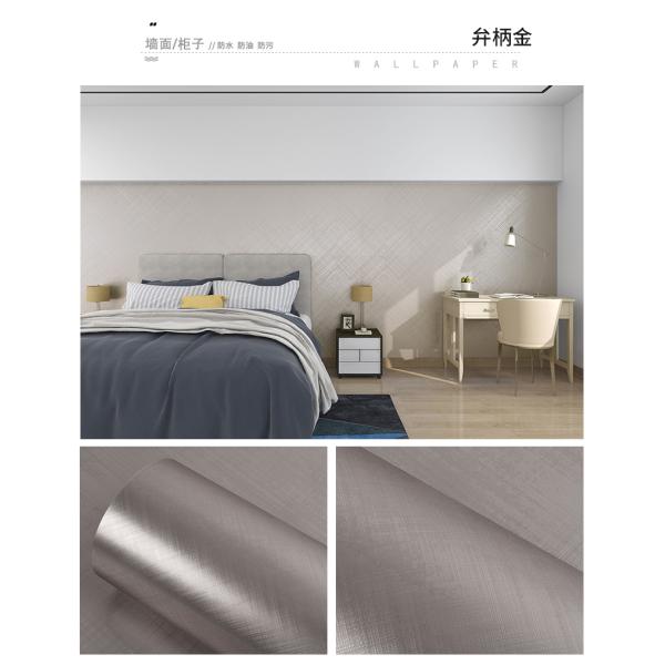 Silver Metallic Peel And Stick Wallpaper Interior Metallic Film Wall Paper