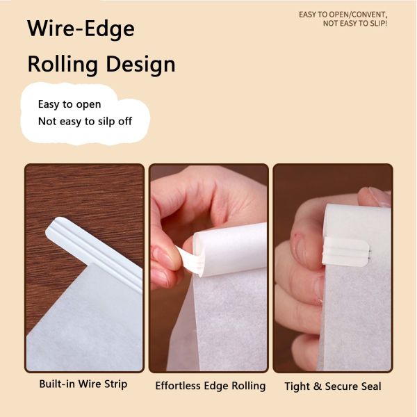 Custom Bread Bag With Tin Tie For Food Packaging