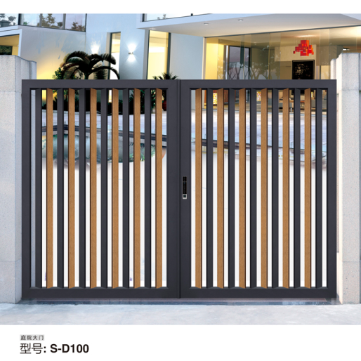 Modern T6-T5 Aviation-grade Aluminum Alloy Custom Size Electric Control Courtyard Gate for Villa Gardens
