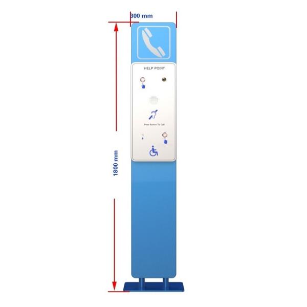 Ponto da ajuda da emergência do telefone de emergência do serviço do metro da linha de ajuda com câmera