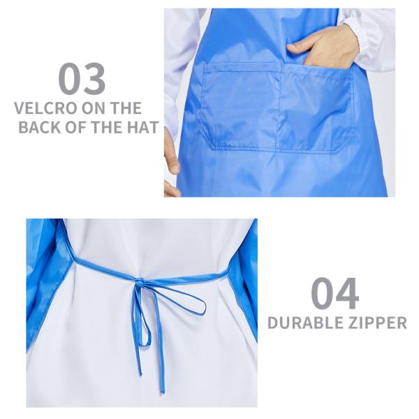 H-1131-AP PE Coated Waterproof Oil Resistant Apron Adjustable with Pockets for Commercial Kitchen Bakery Restaurant Wholesale
