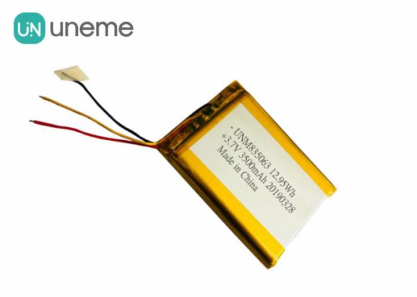 3600mAh Lithium Polymer Battery for Medical Beauty Equipment 835063 3.7V