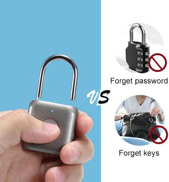 Hot Selling Mini Green IP65 Smart Electronic Padlock Finger Print Access Travel Luggage Suitcase Security Door Locks