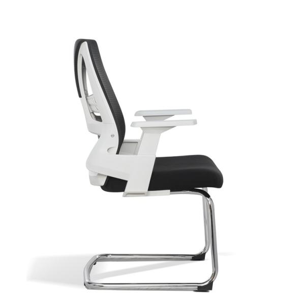 Visitor Modern Mesh Office Swivel Chair With Wheels 2ft Five Star Armrest 0.178CBM