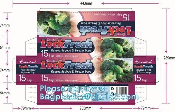 Lock Fresh, Seal Fresh, Slider Zipper Bags, Freezer Bags, Food Grip Seal, Enssential Housewares, Tramontina