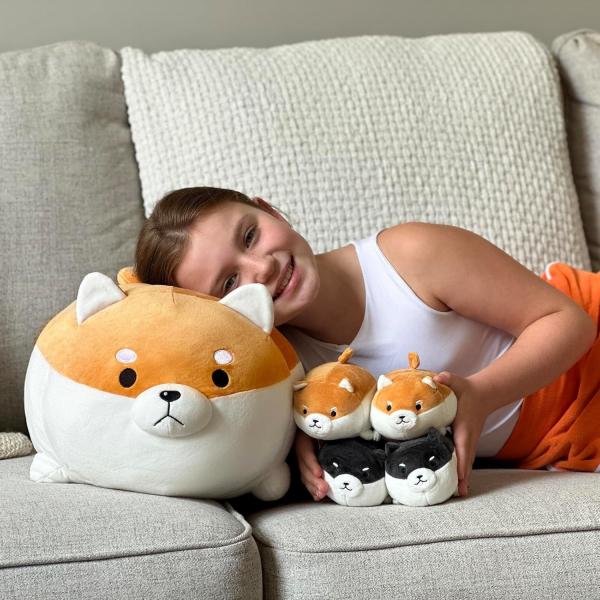 MorisMos 18 Unisex Shiba Inu Corgi Plush Dog Toy Cute Kids Stuffed Animal Pillow ChristmasBirthday Shiba Inu Akita Girl Boy