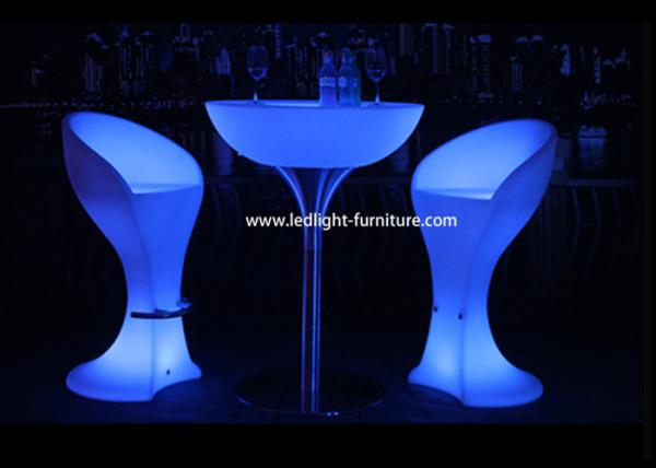 Customized Pure White LED Light Furniture , Cordless Glowing Outdoor Furniture 