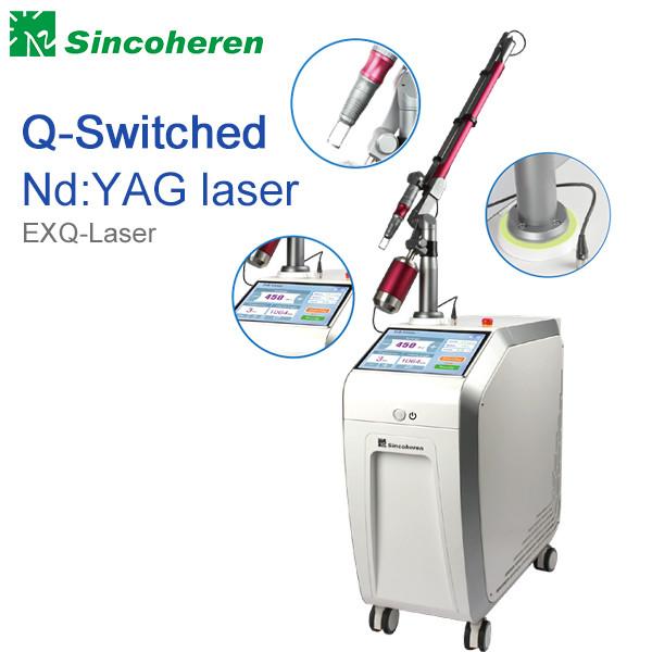 Máquina comutada Q da remoção da tatuagem do laser do Nd YAG, tratamento do laser para a marca de nascença/fungo do prego