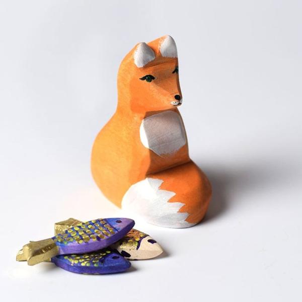 Multifunctional Small Handmade Wooden Animals Wooden Hedgehog Toy