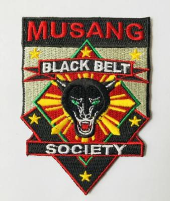 Patch embroidered wholesale custom T shirt 3d embroidery label