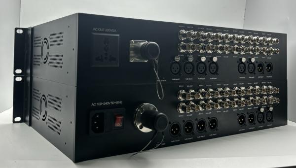 12 Channel 3G-SDI to Fiber Converter with 8CH XLR Audio, Lemo Connector, including Transmitter and Receiver