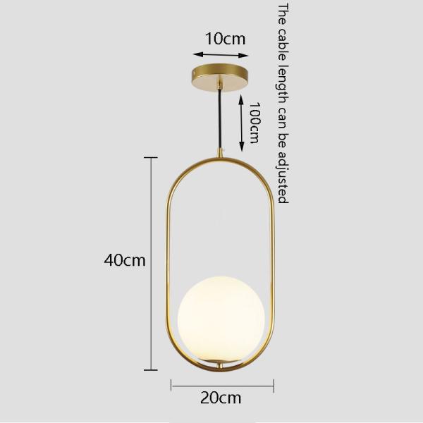 Modern Pendant light Simple Acrylic Ball Bedside Hanging light Round Ball Global Pendant Lamp(WH-GP-38)