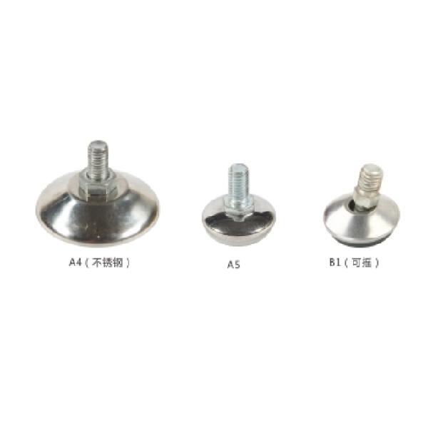 23mm Plastic Tack Glides White Zinc Finished Adjustable Leg With M8 Bolt