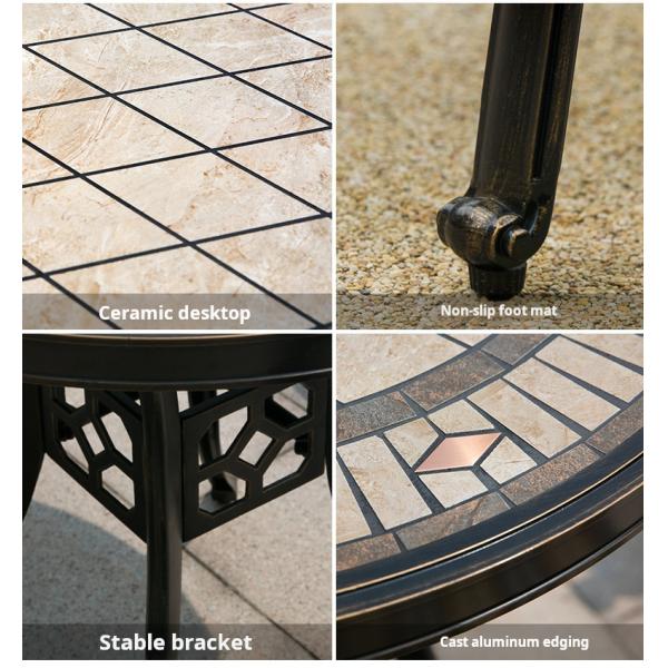 Outdoor Garden Balcony Table Sets Cast Aluminum Camping Picnic Dining Table