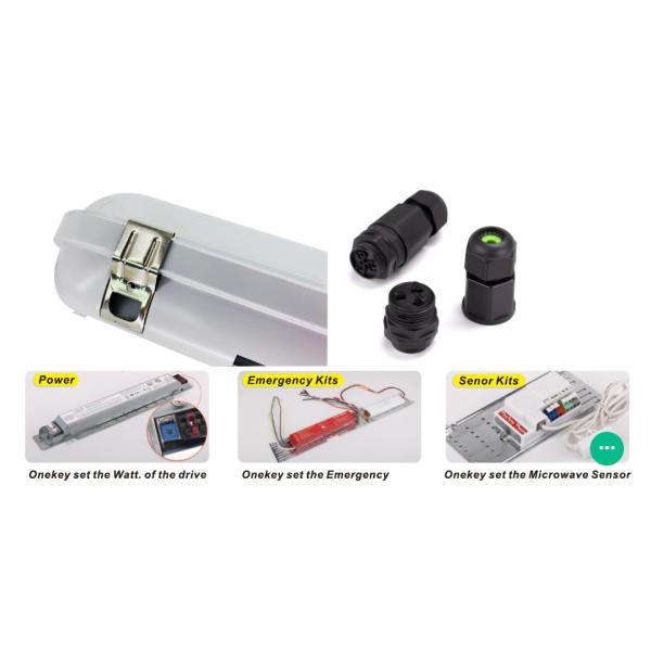 2FT / 4FT / 5FT светодиодные туннельные фонари аварийный комплект 3hrs IP66 Три-прочный свет