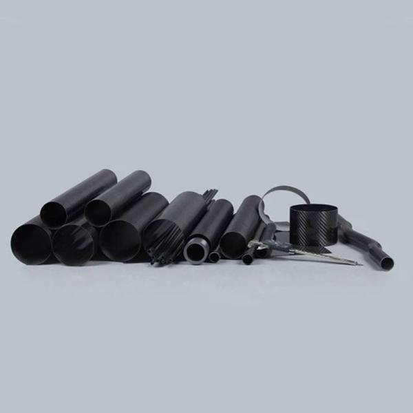 Roll Wrapped Oval Carbon Fiber Tube , Lightweight & Aerodynamic Composite Tubing