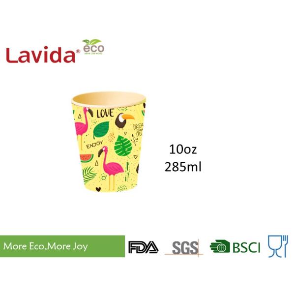 OEM ODM Decal Printing Bamboo Fibre Eco Cup Coffee Mug Shatter Proof Easy Cleaning