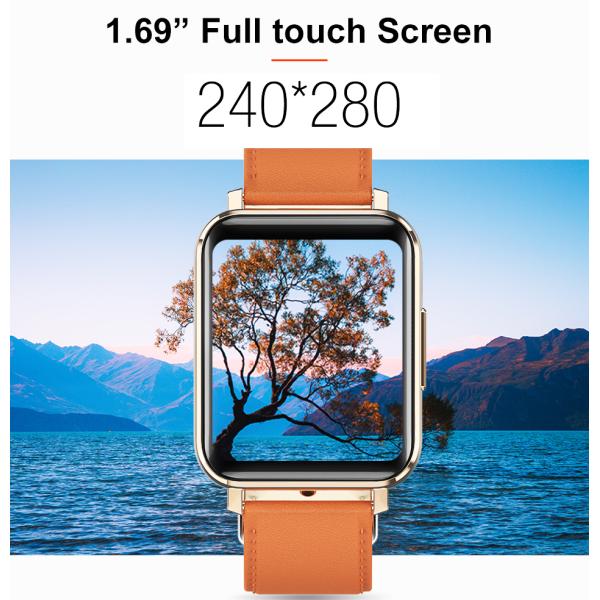 BT5.0 1,69 Smartwatch управлением музыки Smartwatch 128M экрана касания дюйма TFT