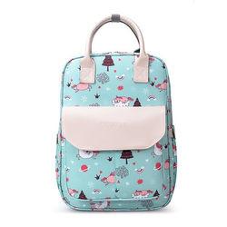 Animal Prints Polyester Rucksack Changing Travel Diaper Bags 27*15*42cm