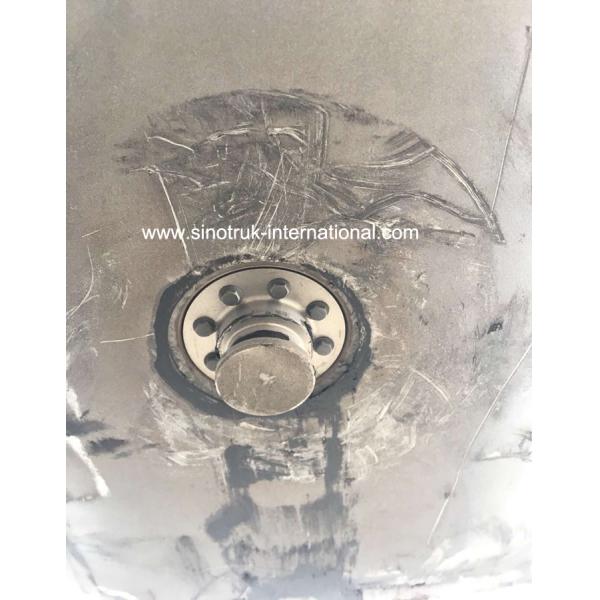 Yellow Flatbed 3 Axles Container Semi Trailer Truck Carrying Heavy Equipment