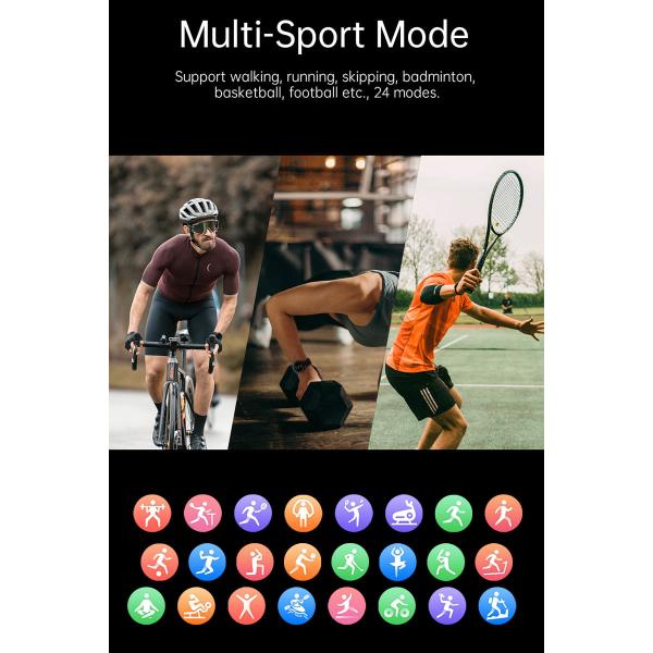 Customized Watch Faces Outdoor Sport Fitness Smartwatch With Big Battery