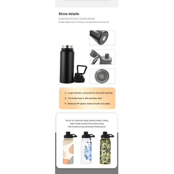 Applicable Boiling Water Custom Logo Vacuum Drinkware Flask for Sports Design Style