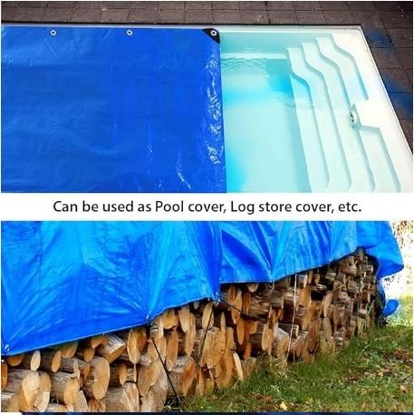 Multi Purpose Waterproof Tarpaulins Blue / Green 70-120GSM
